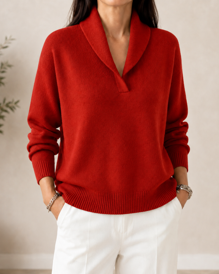 Avelette - Long Sleeve V-Neck Sweater