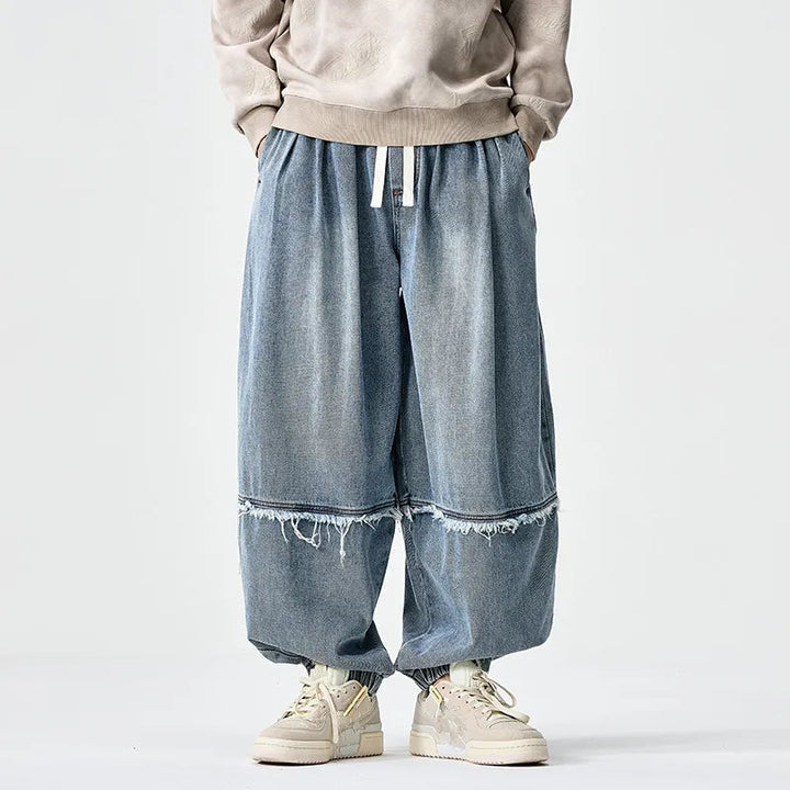 Brennan - Stylish Wide-Leg Denim Joggers