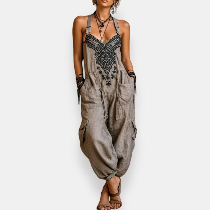 Lynzia - Embroidered Bohemian Jumpsuit