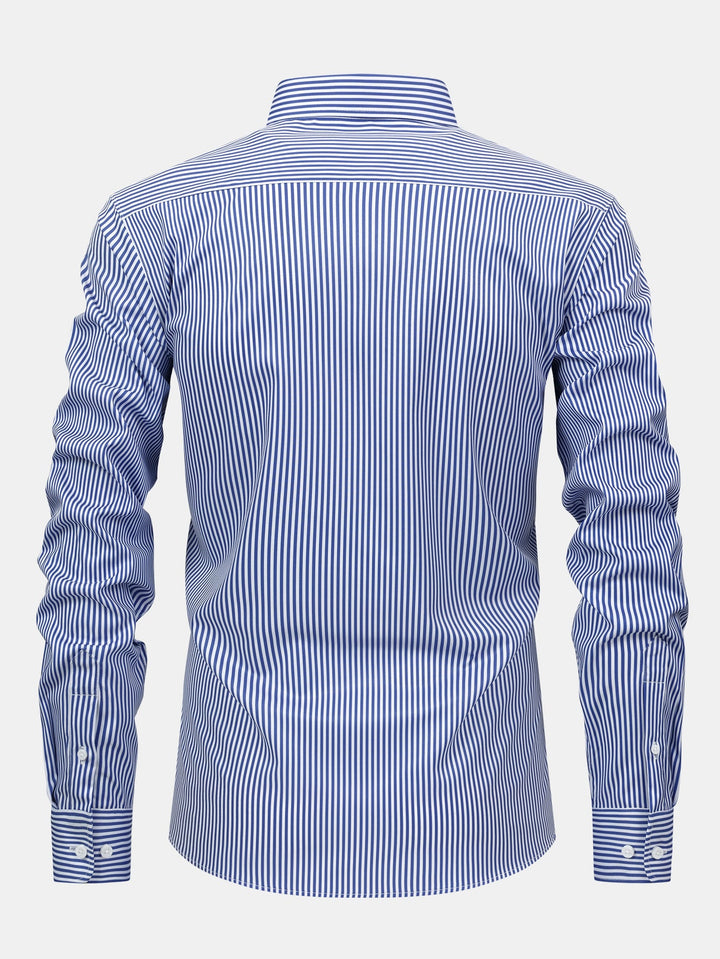 Corey - Long Sleeved Striped Shirt With Button
