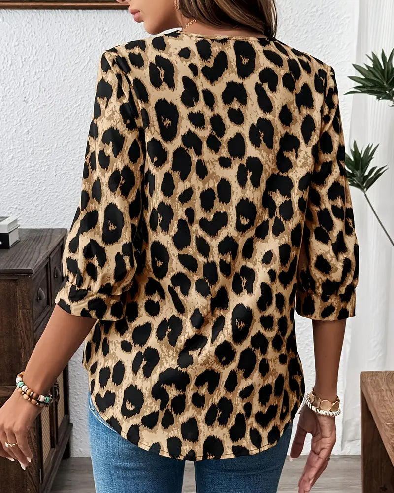 Ianira - Comfortable V-Neck Blouse