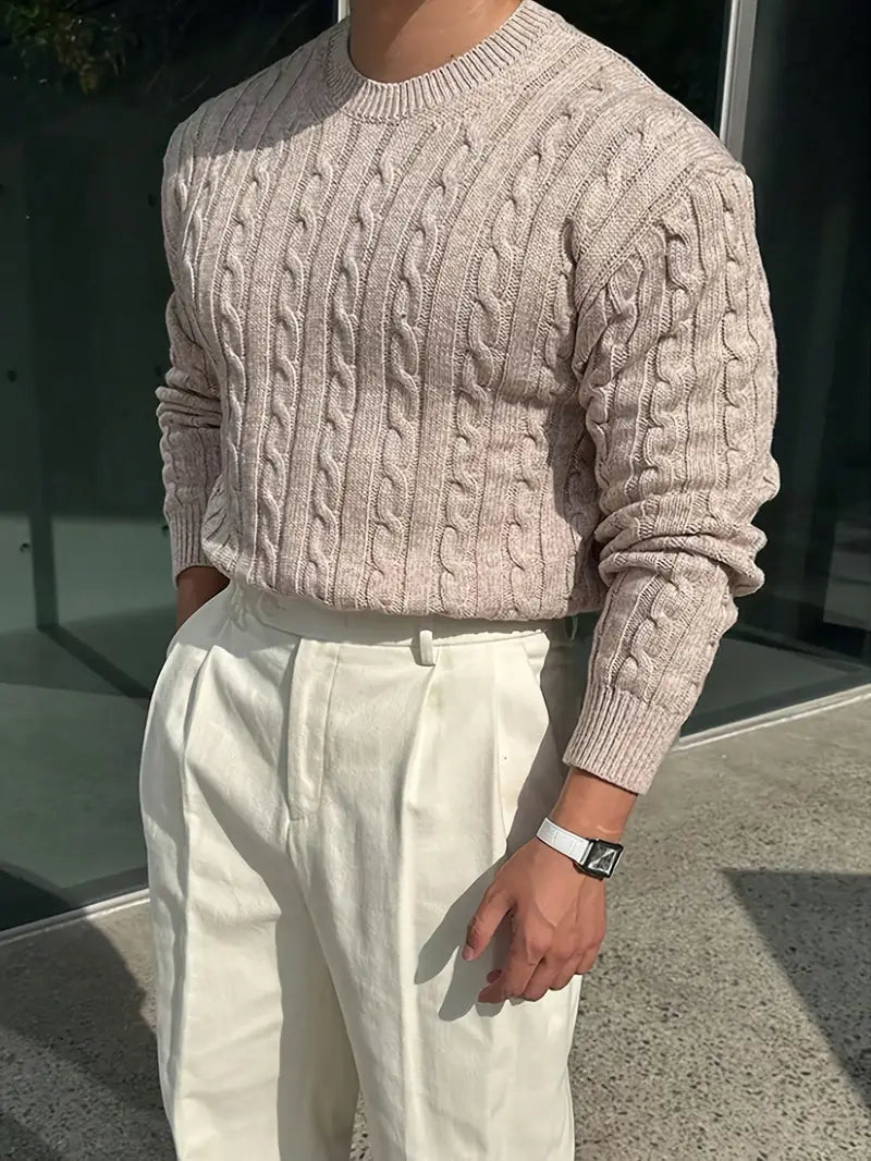 Mergim - Casual knitted Long Sleeve Sweater