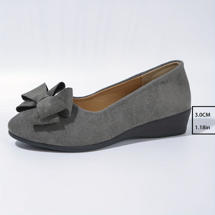Fransiska - Breathable Non-slip Loafers With Bowtie