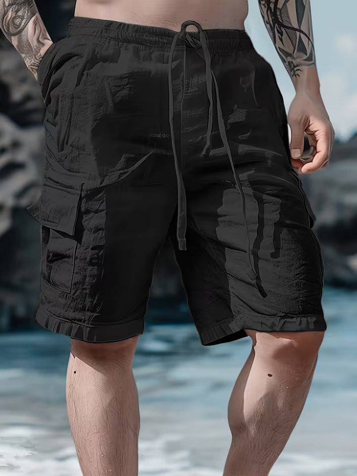 Raekwon - Linen Shorts With Drawstring Elastic Waist