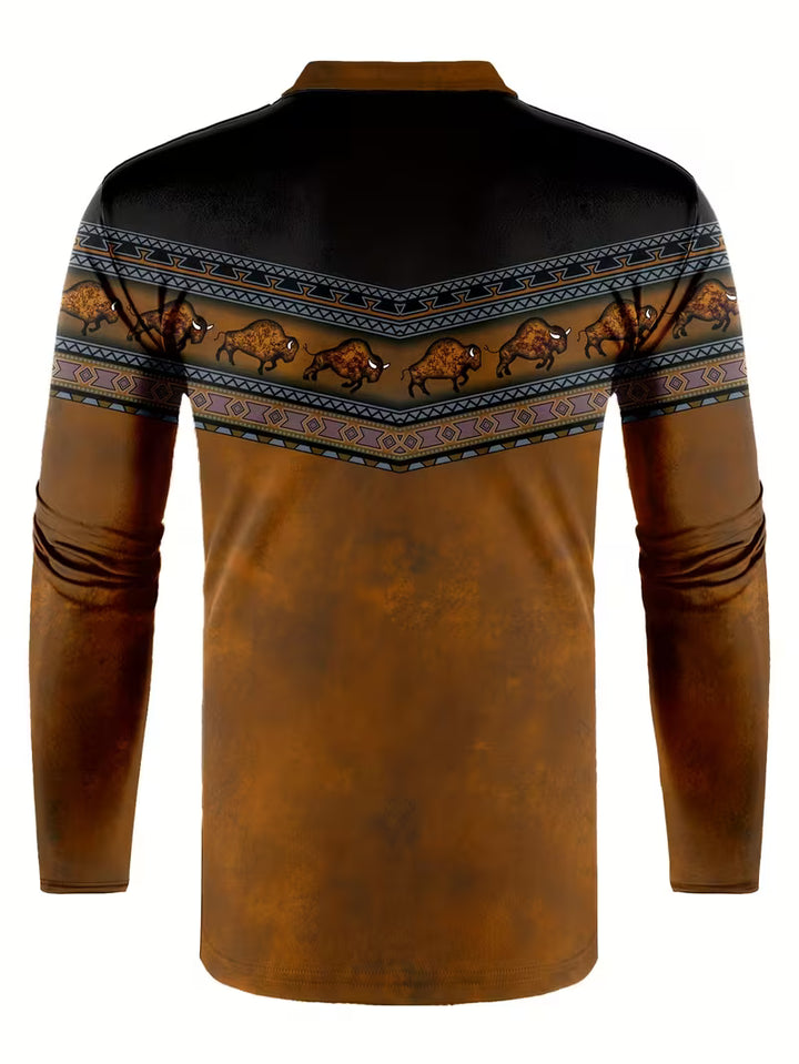 Tamas - Casual Vintage Color 3D Print Polo Shirt