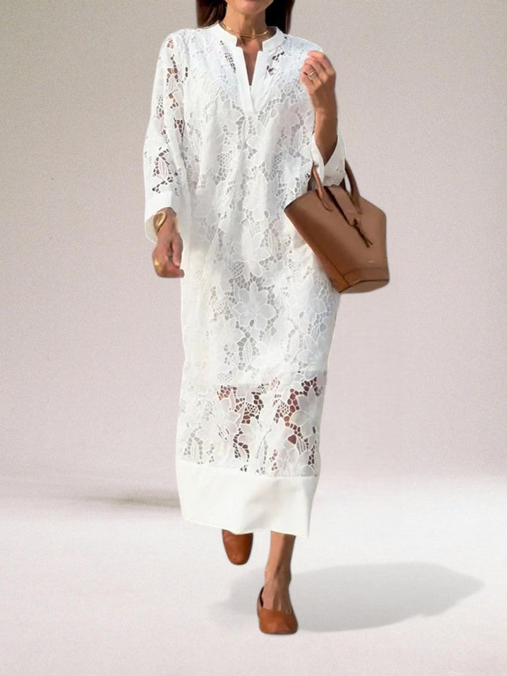 Hafenaa - Luxurious Lace Maxi Dress