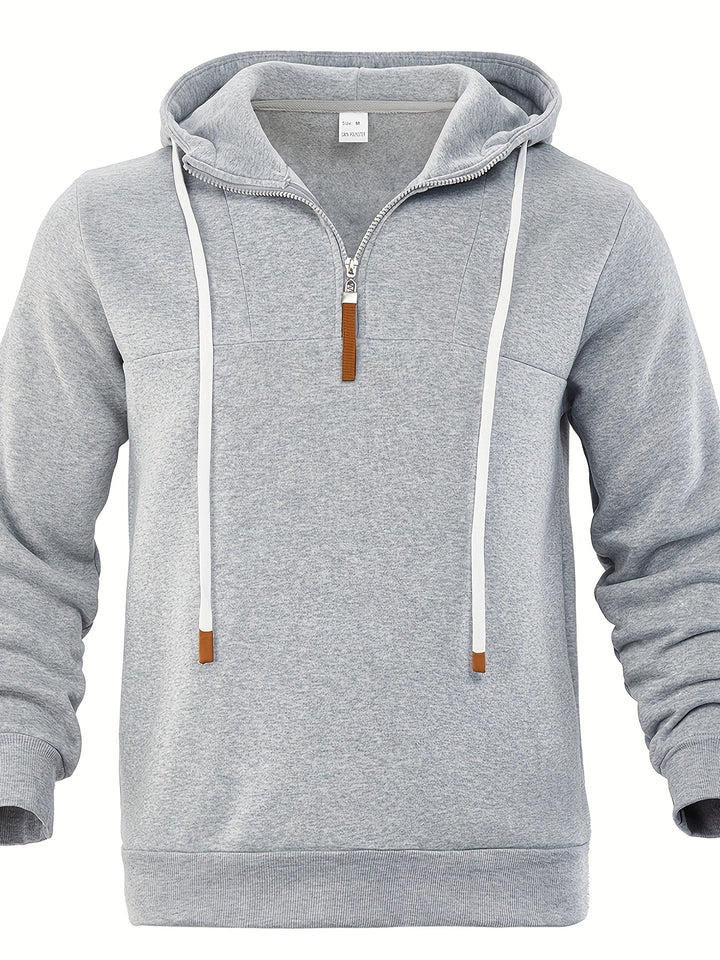 Kolton - Hooded Sweatshirt with Half Zipper