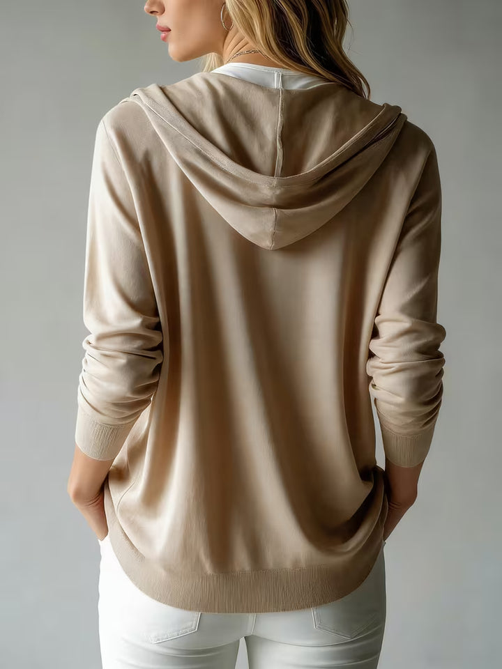 Avila - Long Sleeved Button Hooded Cardigan