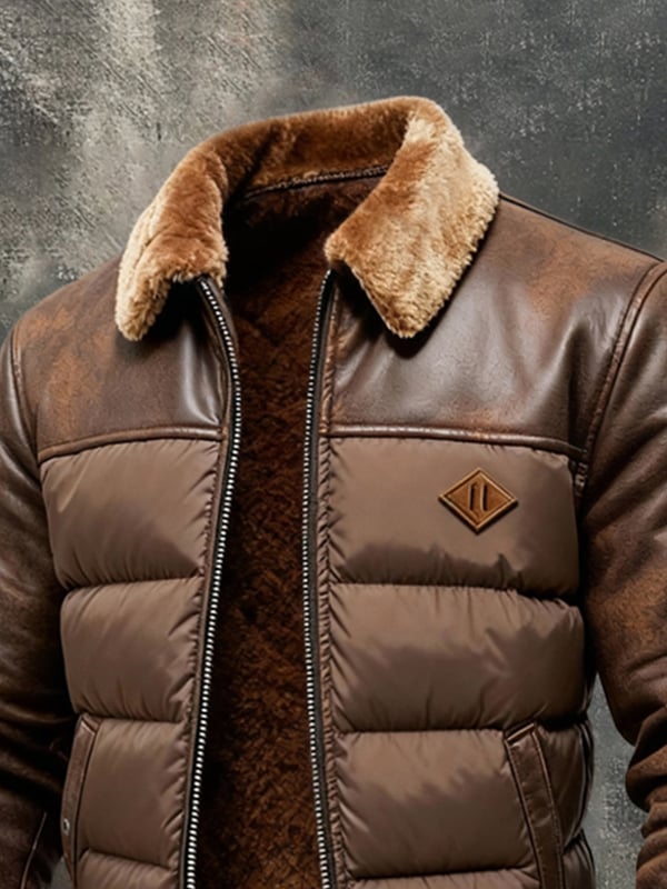 Giorgio - Retro Warm Soft Leather Outdoor Jacket