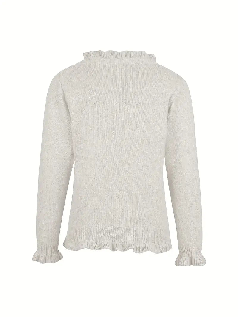 Hanifa - Elegant Knitted Cardigan With Button