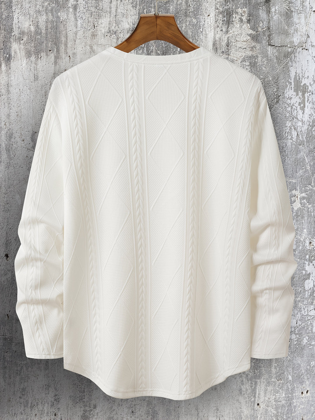 Lyman - Geometric Patterned Long Sleeve Hoodie