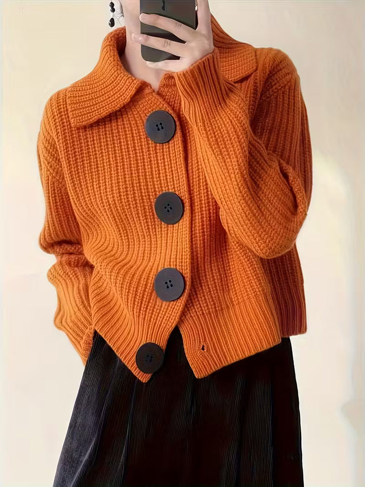Agnetha - Knitted Sweater With Large Buttons