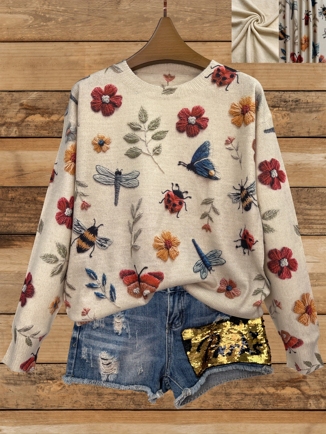 Dorenda - Casual Long Sleeve Knitted Sweater
