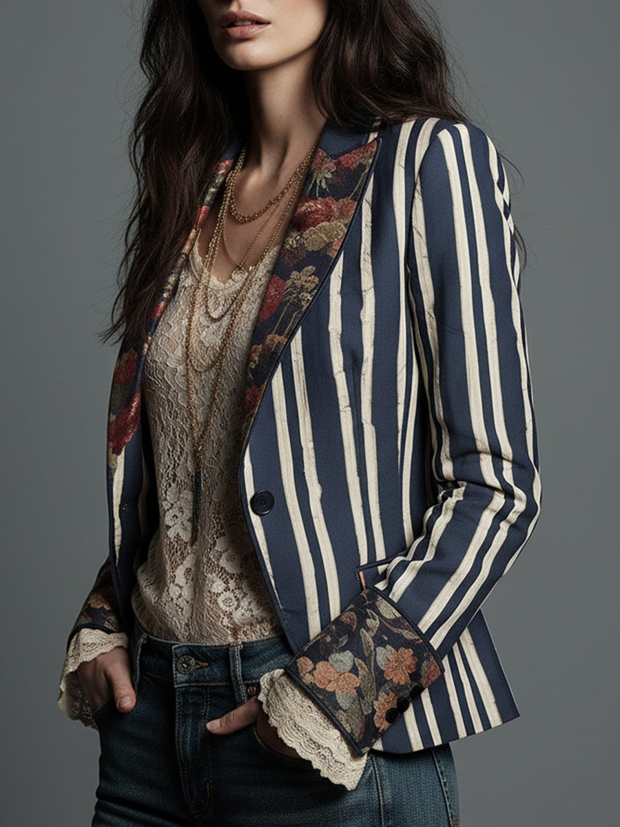 Shalisa - Bohemian Striped Blazer