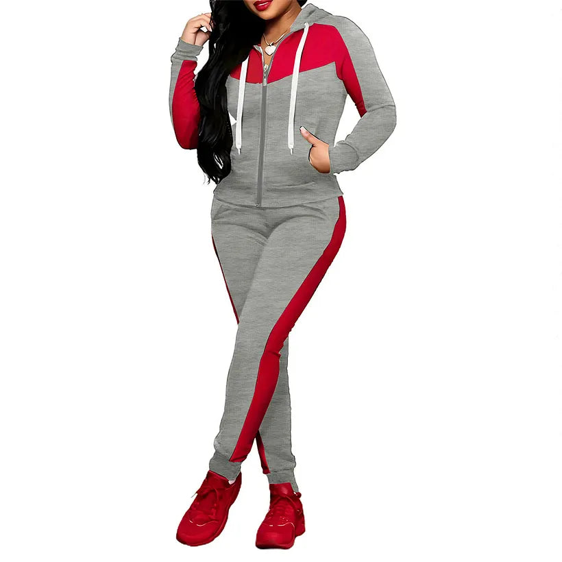 Sylvisoria - 2-Piece Colorblock Tracksuit Set