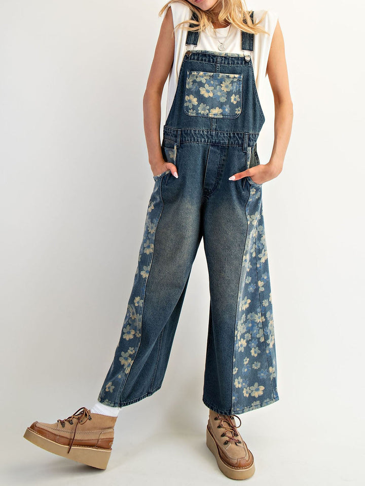 Yalita - Flower Denim Overalls