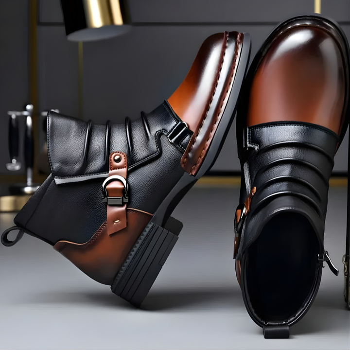 Zamran - Vintage Leather Ankle Boots