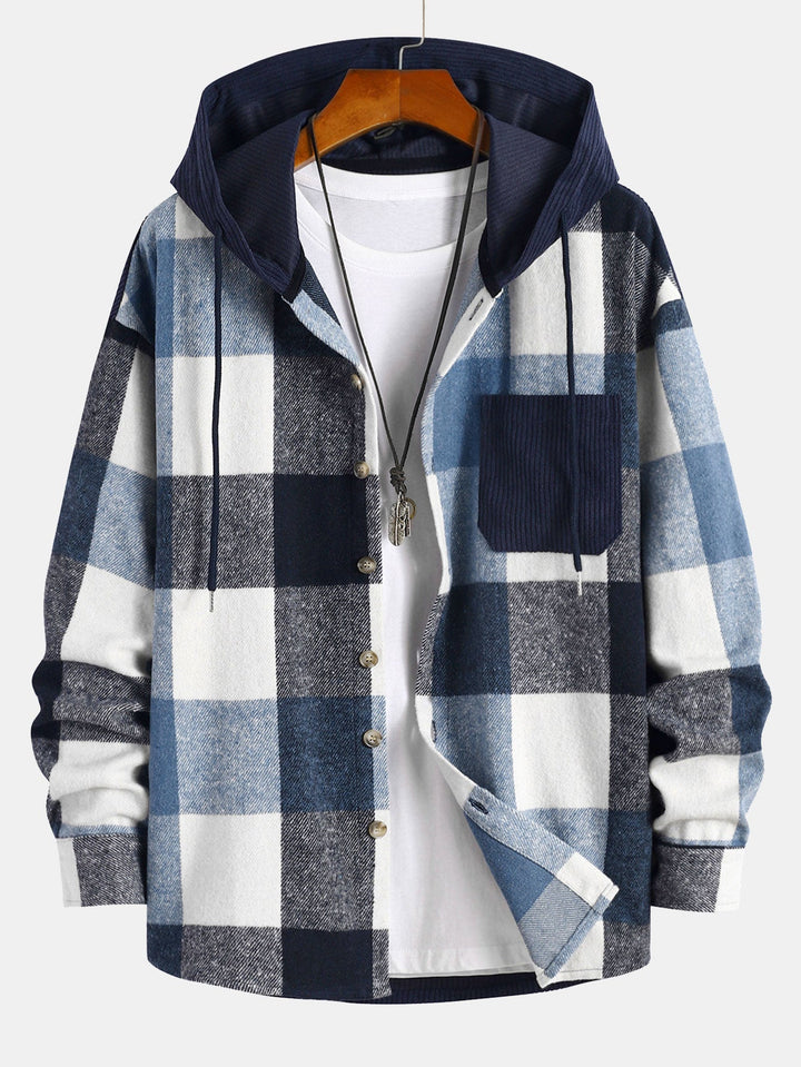 Gaston - Flanel Ruit Hooded Shirt