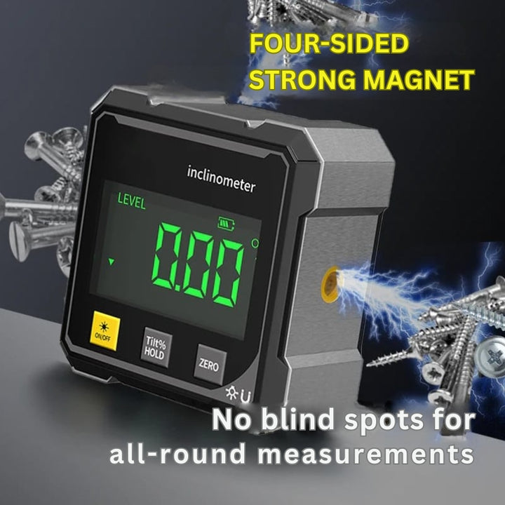 MagPro - 4 Sided Magnetic Digital Protractor With Laser