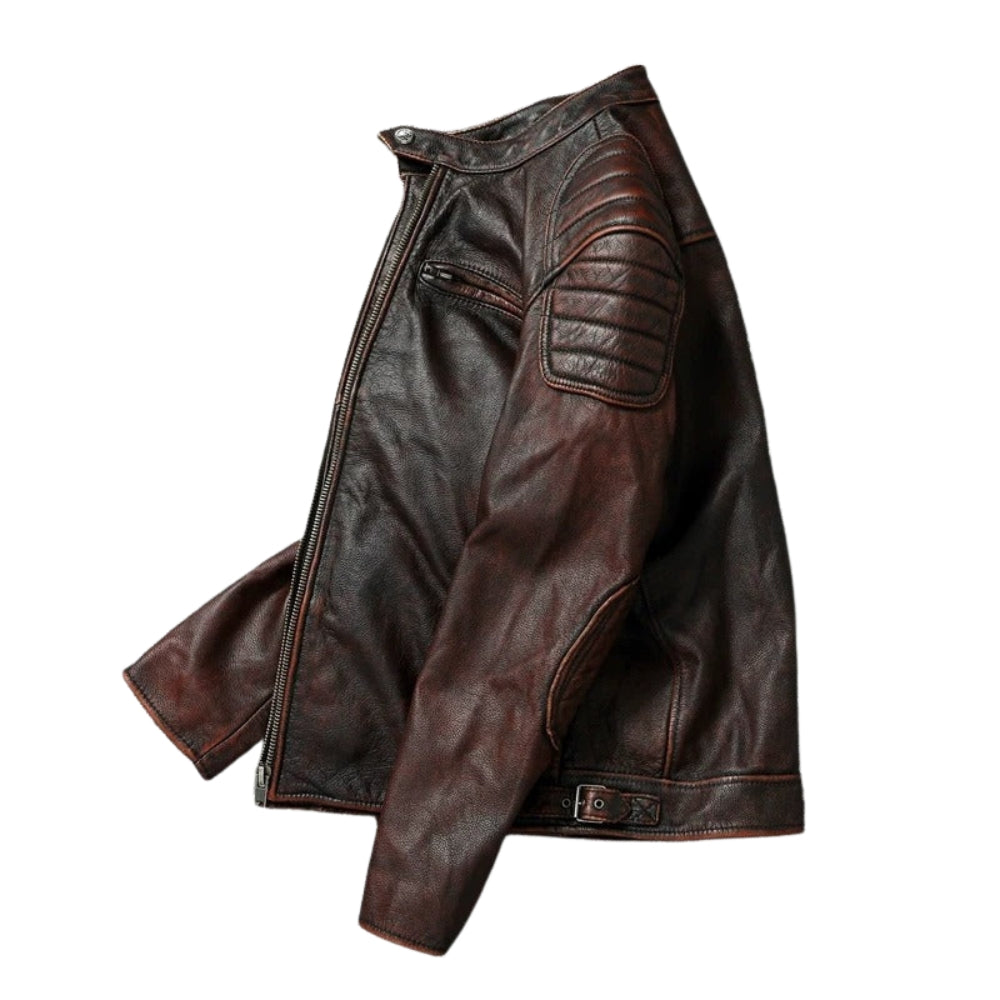Jorge - Leather Jacket With Front Zipper