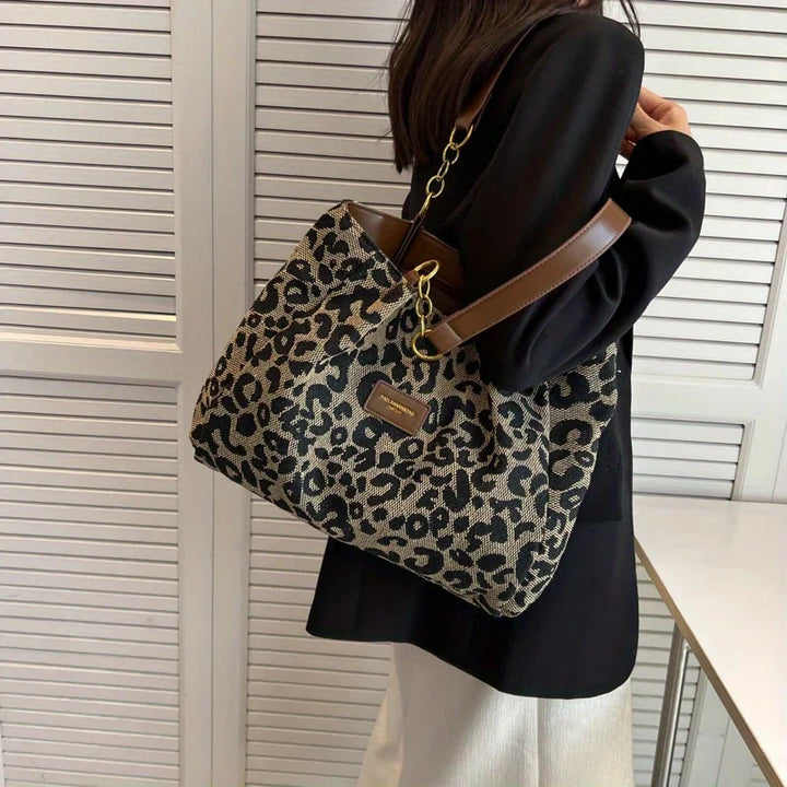 Leonora - Leopard Charm Tote Bag