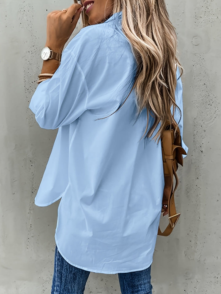 Aziza - Classic Long Sleeve Shirt With Button