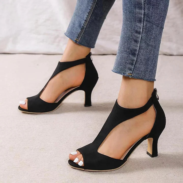 Kalysha - Fish-Shaped Back Zipper Heels