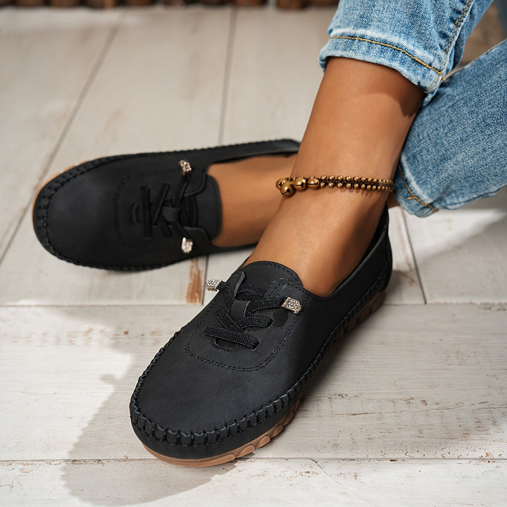 Zakiya - Comfortable Suede Lace-Up Loafers