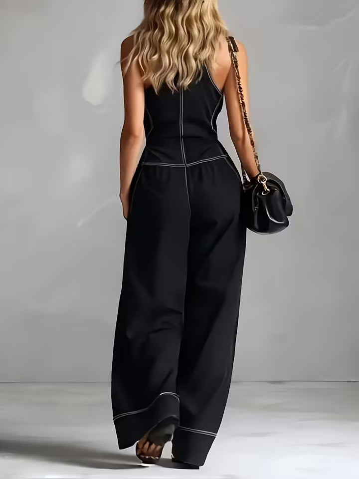 Bryana - Patchwork Striped Jumpsuit