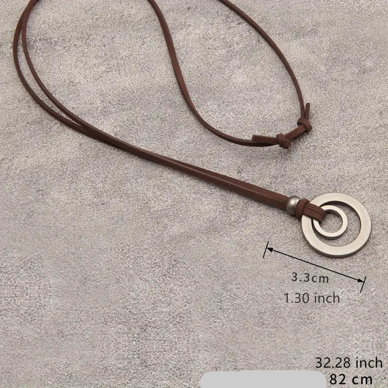 UnityRings - Double Circle Pendant Unisex Necklace