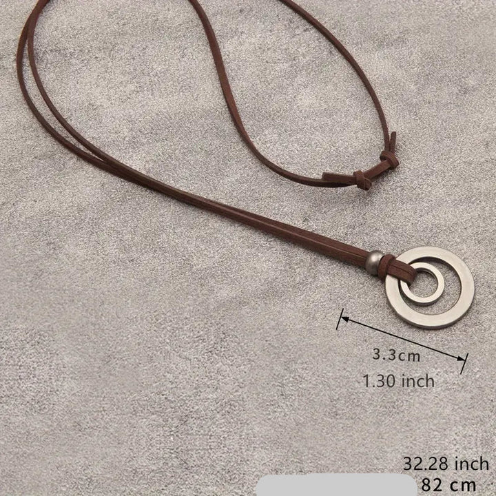 UnityRings - Double Circle Pendant Unisex Necklace