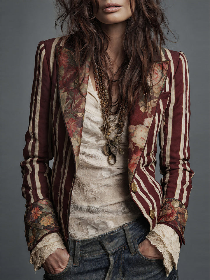 Shalisa - Bohemian Striped Blazer
