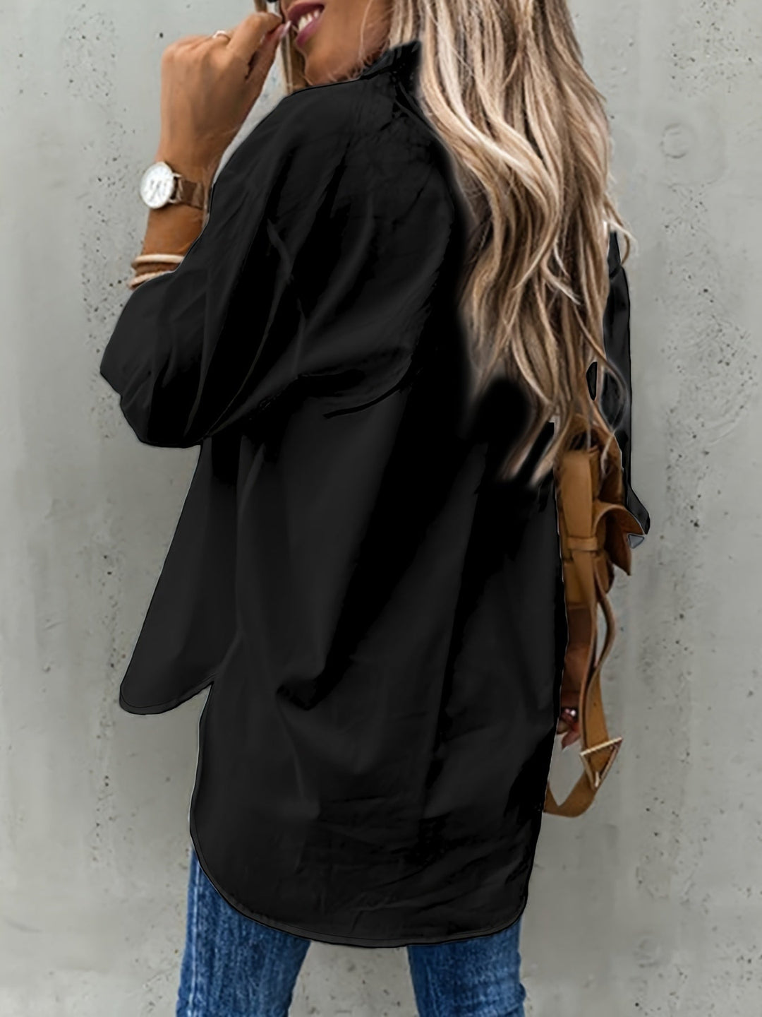 Aziza - Classic Long Sleeve Shirt With Button