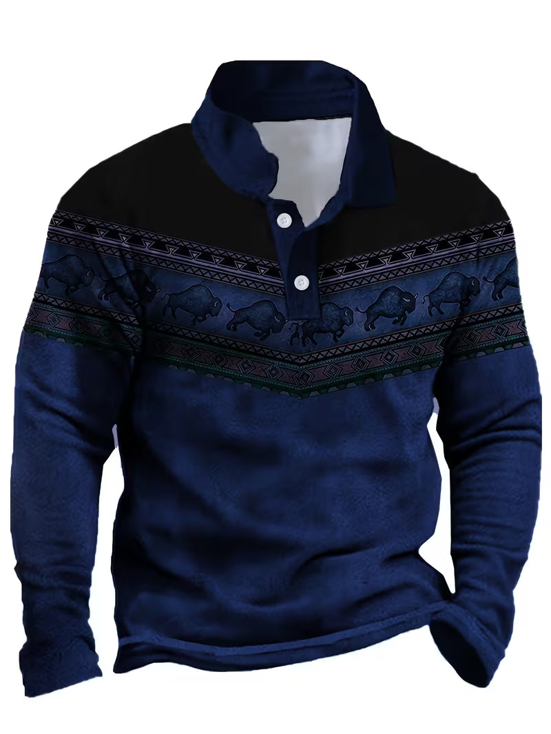 Tamas - Casual Vintage Color 3D Print Polo Shirt