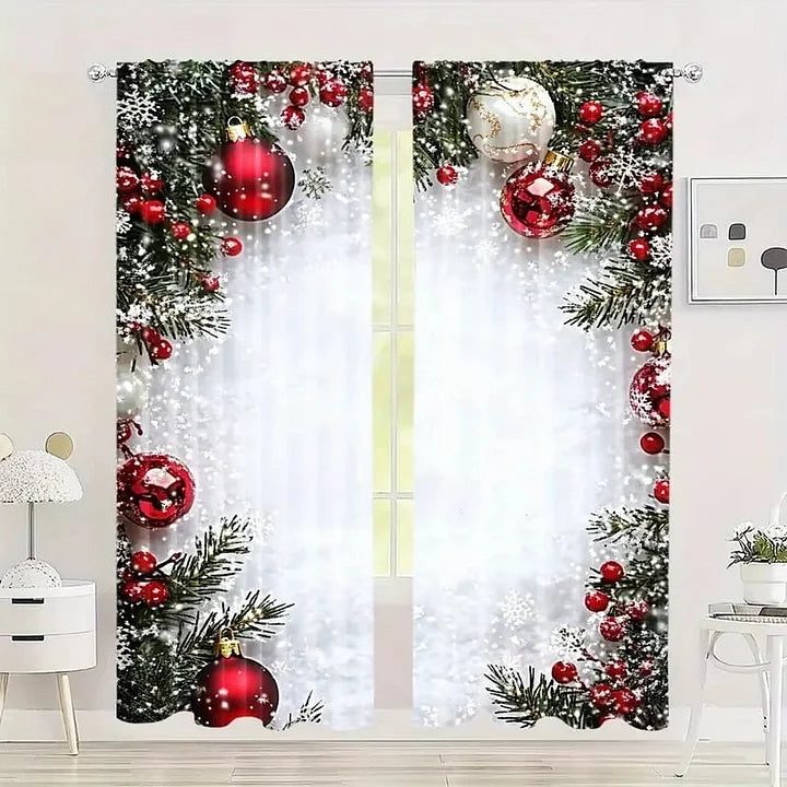 FrostLinen -Christmas Themed Curtains