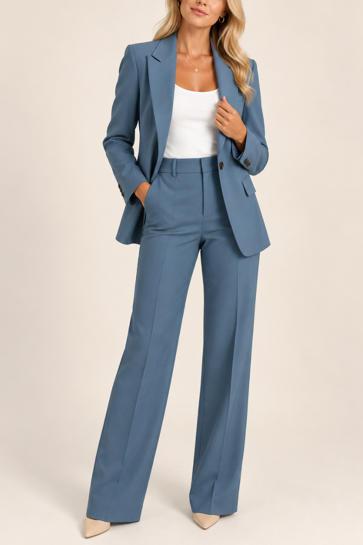 Caeleaitha - Blazer and Straight Leg Pants Set