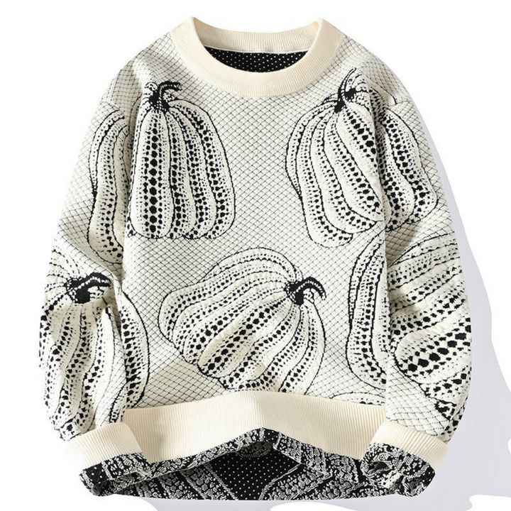 Rinaldo - Casual pumpkin knitted sweater