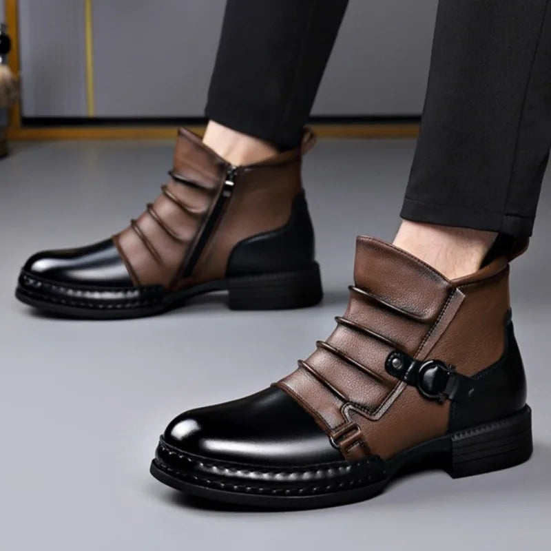 Zamran - Vintage Leather Ankle Boots