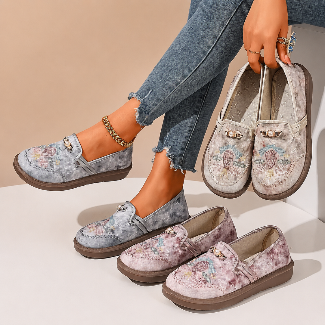 Adeyla - Floral Slip-On Loafers