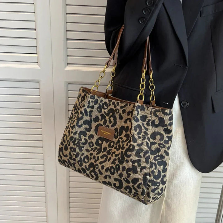 Leonora - Leopard Charm Tote Bag