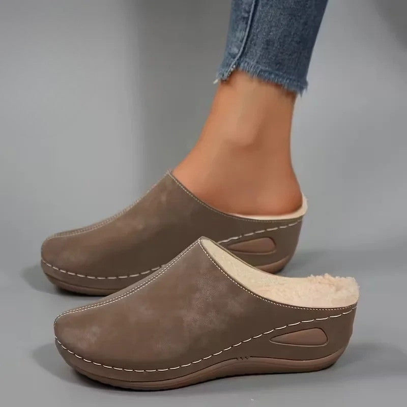 Lirona - Cozy Slip-on Loafers With Fleece Lining