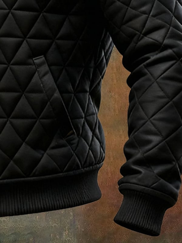 Jorginho - Outdoor Jacket With Knitted Diamond Pattern