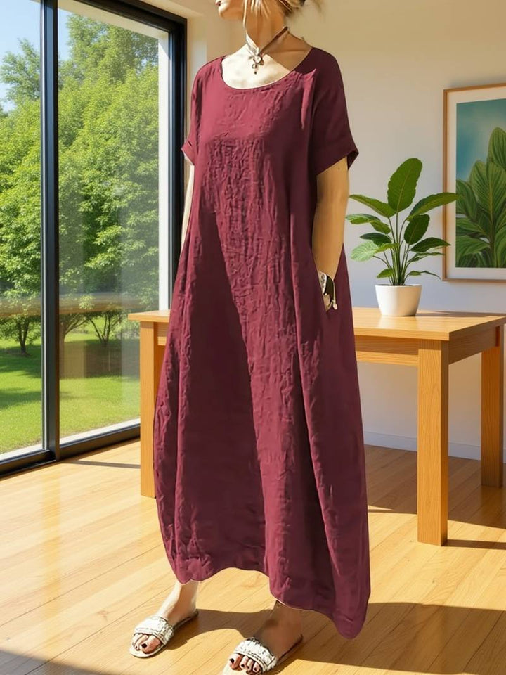 Anuradhi - Casual Long Dress With Loose Sleeves