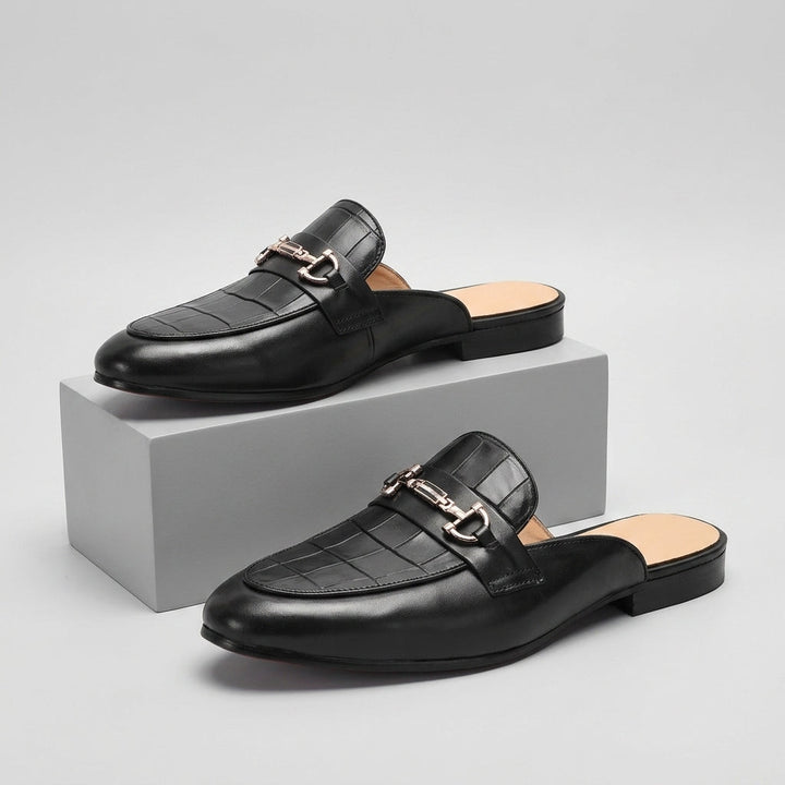 Idris - Backless Leather Shoes