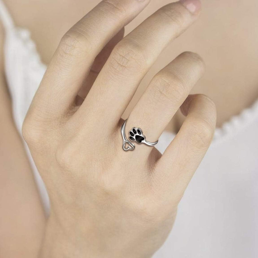 HeartPaw - Handmade Ring with Paw and Heart
