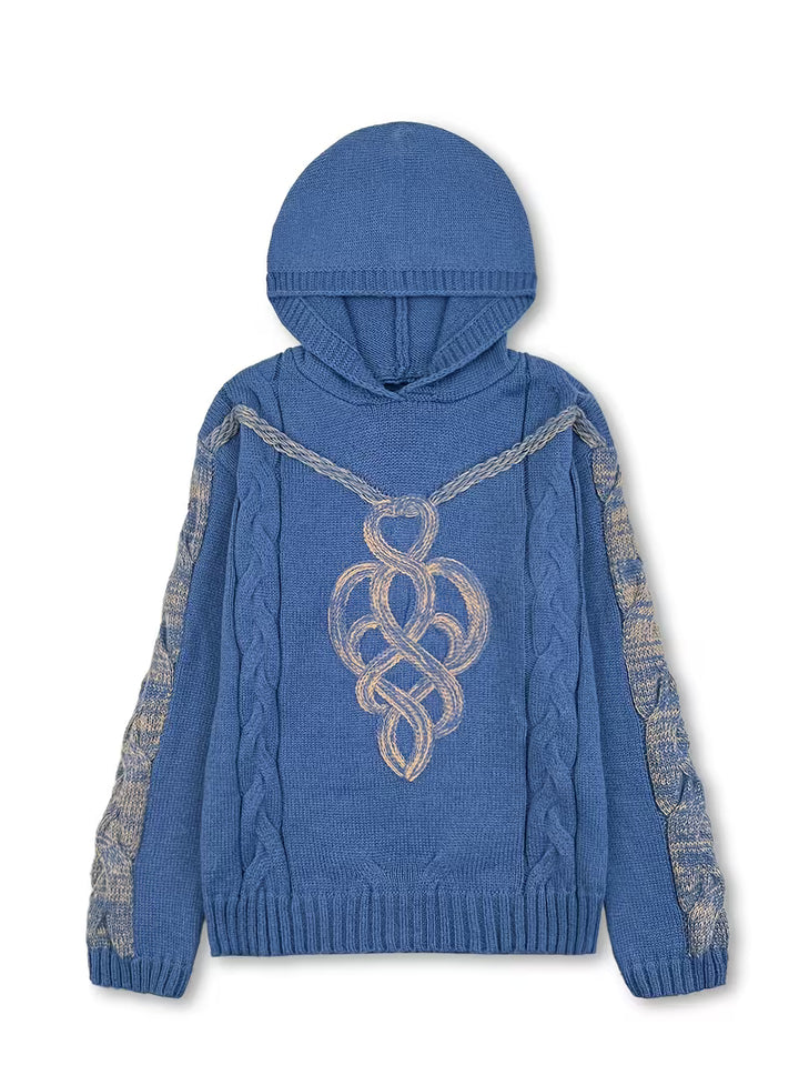 Cypriana - Elegant Knitted Sweater With Hood
