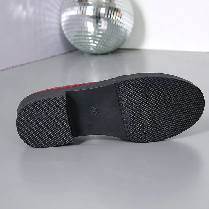 Azahra - Elegant Slip-On Loafers With Bow
