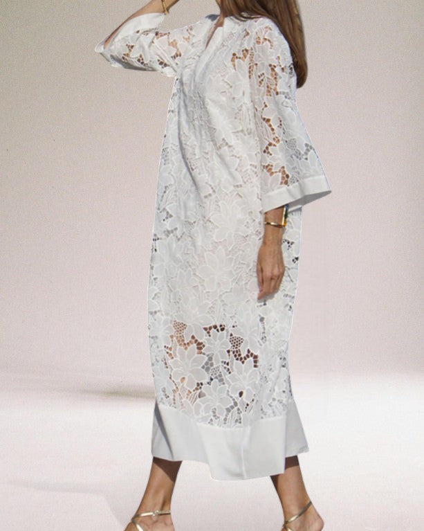 Hafenaa - Luxurious Lace Maxi Dress