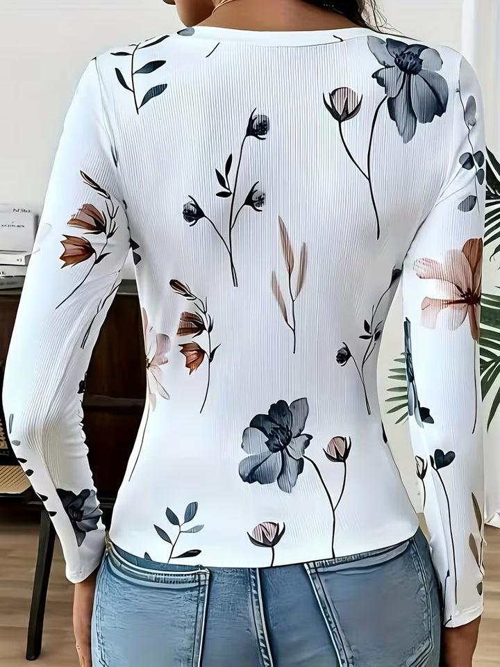 Rabiye - Square-Neck Floral Printed Top