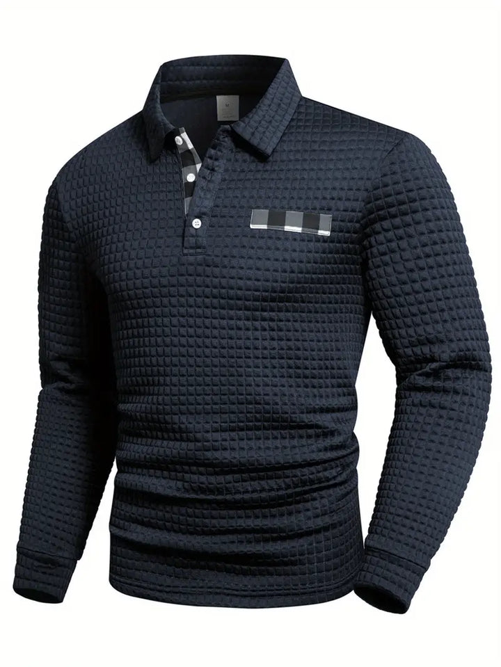 Hughes - Casual Thick Knit Button-Up Shirt